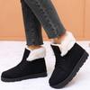 Women's Boots Low Heels Winter Boots With Fur Snow Boots Ankle Botas Mujer  New Winter Footwear Comfortable Fur Shoes Woman