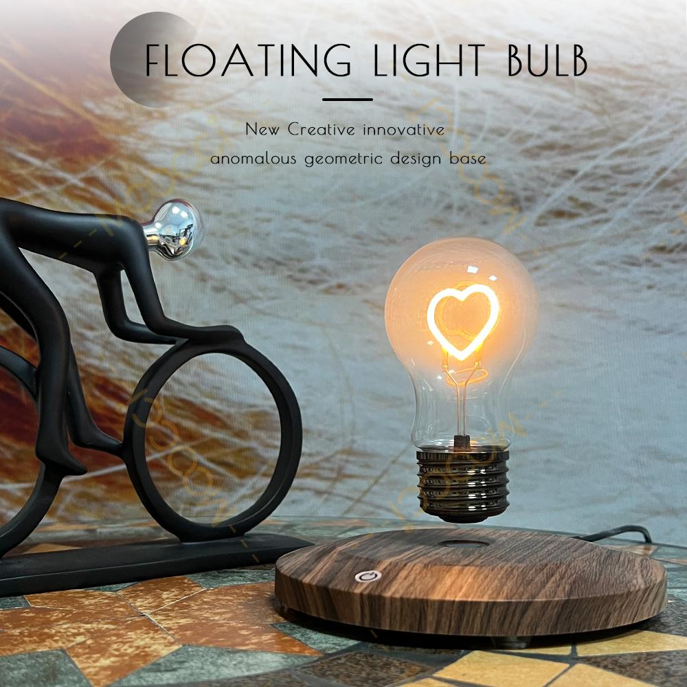 Custom Magnetic Levitating Floating Wireless LED Light Bulb for Desk Lamp Home Room Office Magnetic Levitating Floating