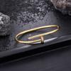 Horseshoe Nail Adjustable Non Fading Titanium Steel Couple Bracelet For Men Women