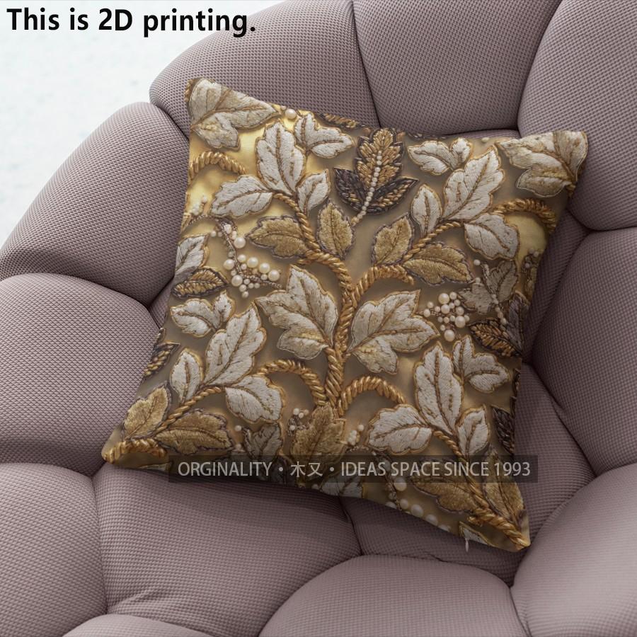 Luxus Vintage Geprägte Blatt Kissenbezüge Muster Kissenbezug Geeignet für Sofa Schlafzimmer Auto Kissenbezug
