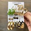IF ME Korean Butterfly Pearl Stud Earrings Fashion Leopard Hoop Earring Women Jewelry Accessories
