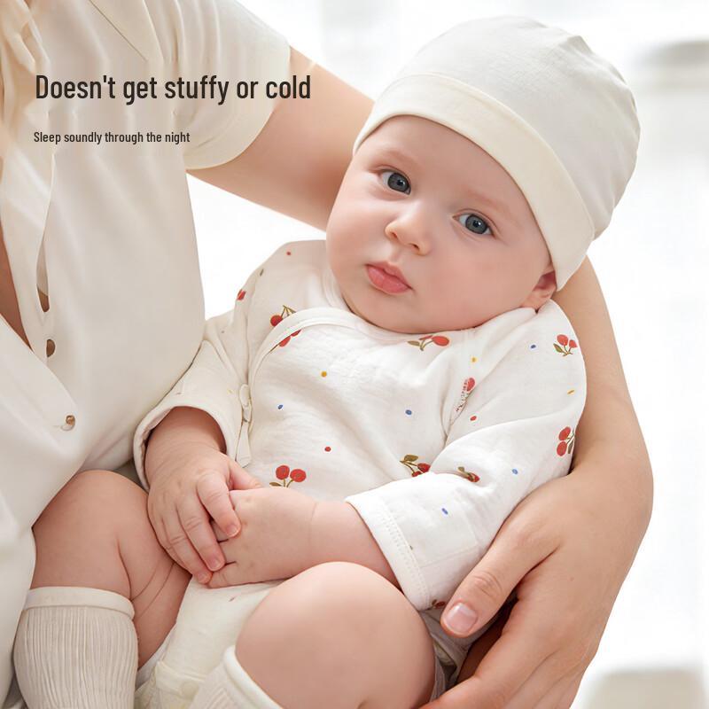 Newborn Baby Pure Cotton Half Bodysuit Top - 2-Piece Summer Set