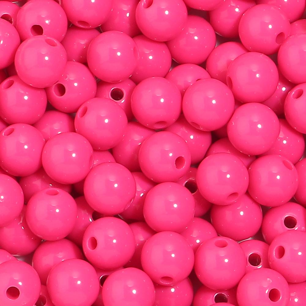 6/8/10/12/14/16/18/20mm Candy Colorful Spacer Beads Round Loose Acrylic Beads For DIY Bracelet Necklace Jewelry Making Wholesale