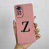 For Xiaomi Redmi Note 11 11S 4G 5G Case Cute Initial Letters Soft Liquid Silicone Shell For Redmi Note11 11 S 11 Pro Funda Capa