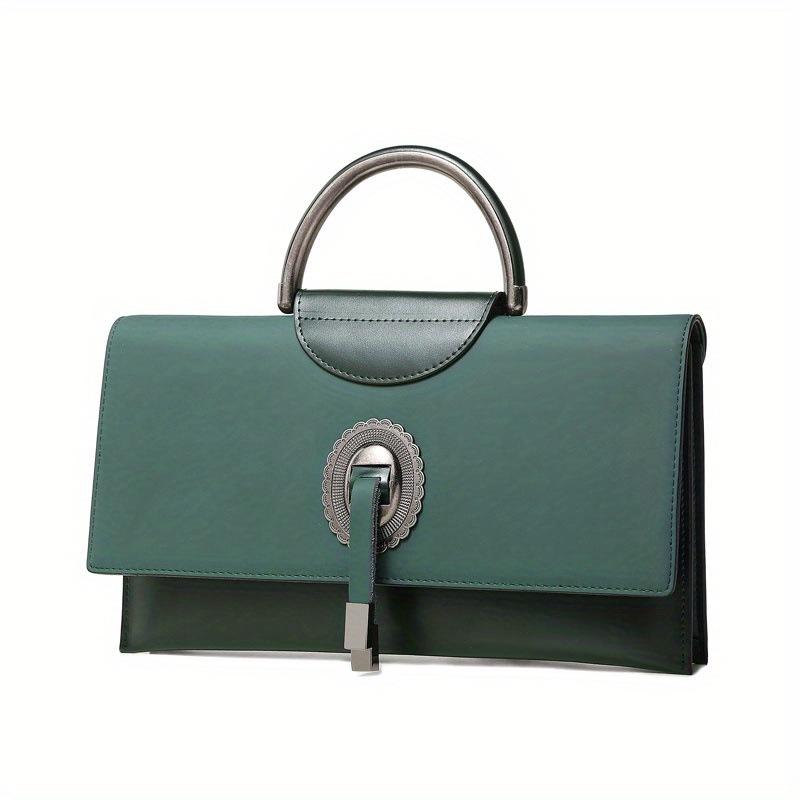 New Women's Retro Handbag, Simple and Large Capacity Commuting Shoulder Crossbody Bag