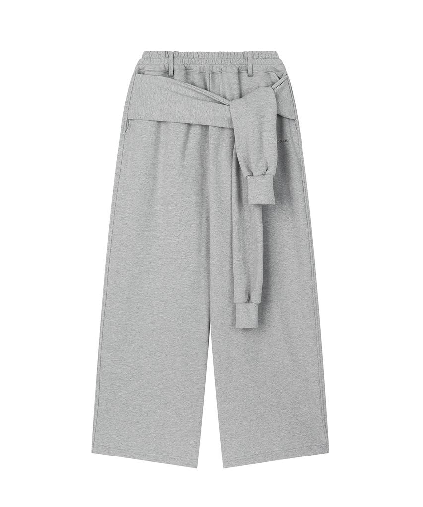 Saendeulig Tied Sweat Pants_Melange Gray