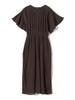 Hand Washable Crepe Embroidered Dress 224530046 Brown ONE SIZE [Ships Colors]