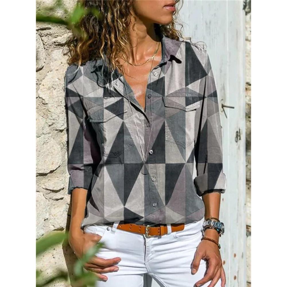 Autumn Women's Long Sleeve T-shirt Street Fashion Loose fitting Clothing Casual Shirt Button Top Women's Elegant T-shirt