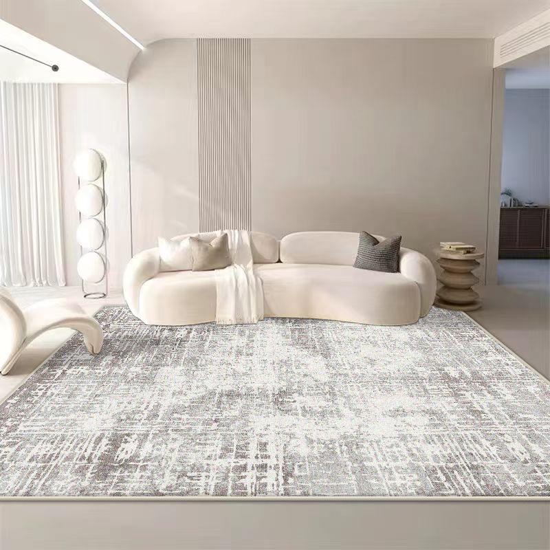 Abstract Style Plain Colour Decoration Home Carpet Living Room Simple Non-slip Room Decor Bedside Rug Baby Crawling Mat Washable