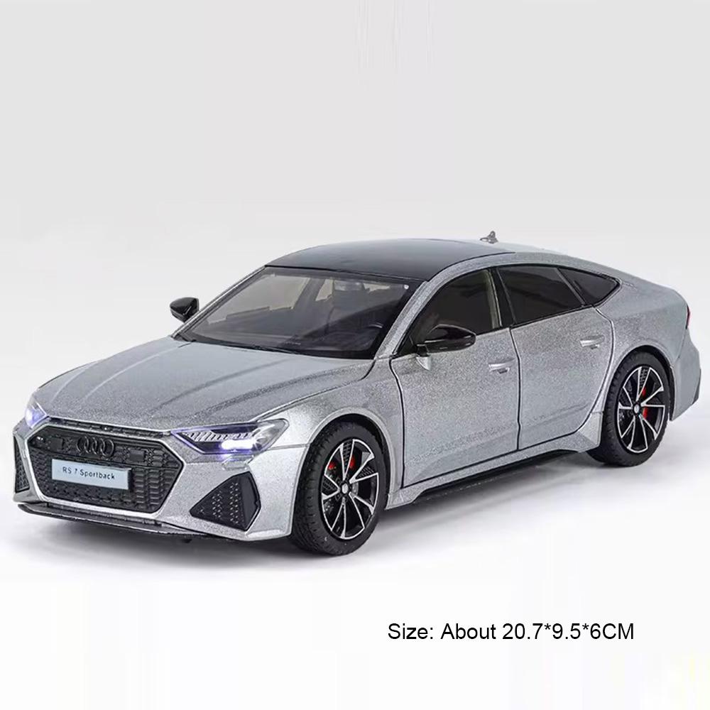 1:24 Scale RS7 R8 V10 Sports Car Model Toy Diecast Metal Sound Light Pull Back Vehicles Models Toys Collectibles Birthday Gifts