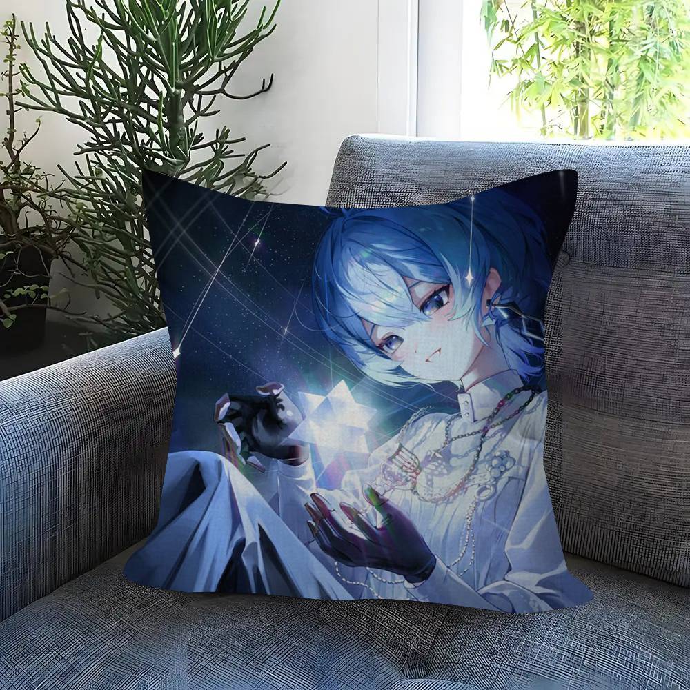 Suichan Hoshimachi Suisei Animation HHololive  Pillow Cover for Bedroom Room and Living Room Sofa Decorative Cushion Cover
