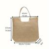 Straw Woven Tote Bag Large Capacity Shoulder Bag Versatile Knit Handbag Storage Bags For Women Stylish Vacati Beach Shopping