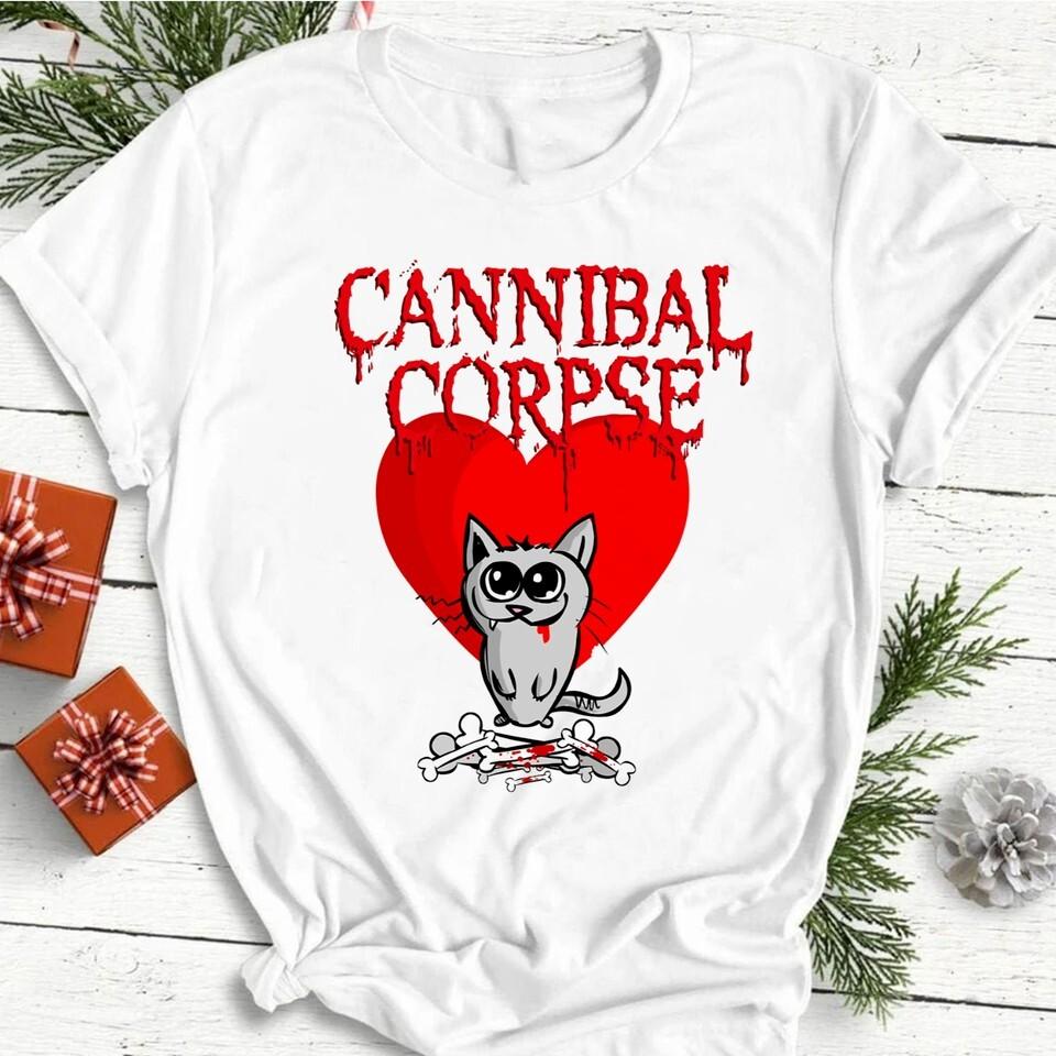 New Cannibal Corpse Cute Cat Back S4XL TShirt Gift Family Unisex T-Shirt XL