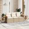 VidaXL Garden Lounge Set with Cushions 3 Pcs, Patio Sofas, Patio Furniture Set, Outdoor Furniture, Beige 3226597