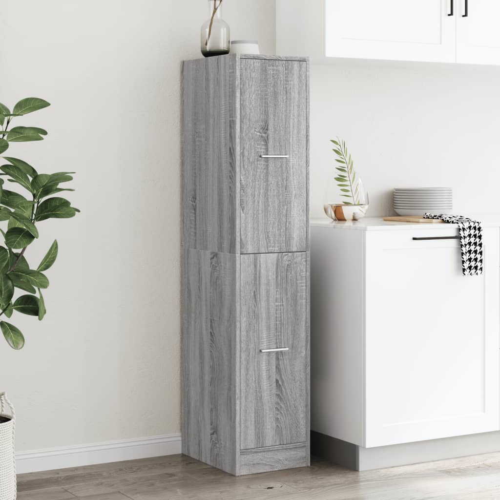 Vidaxl Pharmacy Cabinet, Sonoma Grey Oak, 30X41X144.5 Cm