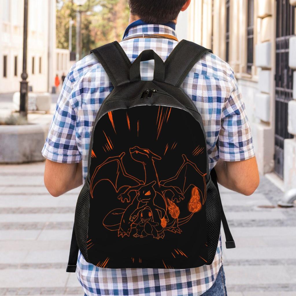 Fashion Backpacks Pokemon Backpack Daypack Mochila Work Retro Washable Rucksack