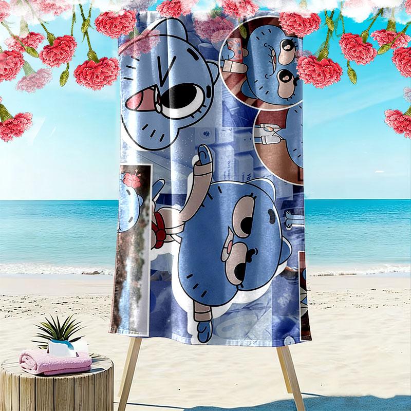 Nicole Watterson Print Beach Towel, Large Soft Quick Dry Towel for Beach Camping Swimming