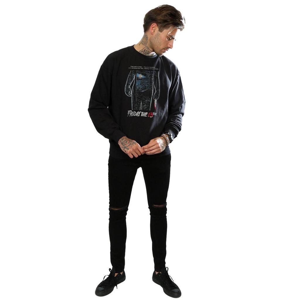 Friday the 13th Mens Distressed Poster Sweatshirt