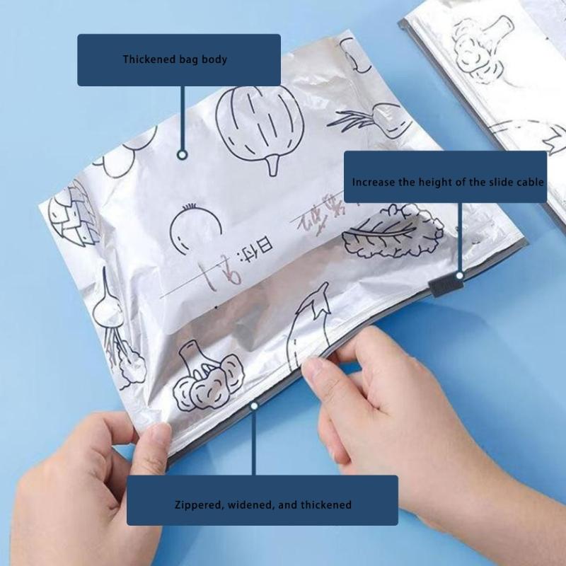 Thickened Aluminum Foil Sealed Bags With Expandable Space Moistureproof Food Containers For Kitchen Organization