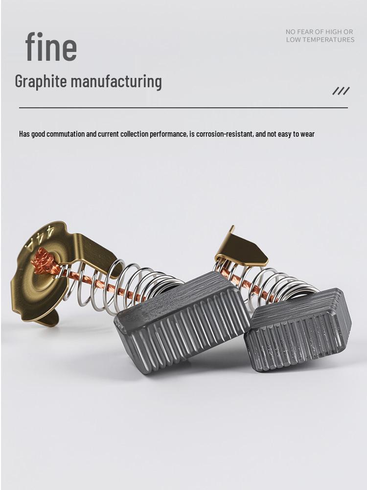 Electric Tool Carbon Brushes for Angle Grinder, Marble Cutter, Hand Drill, Hammer Cutter with Spring Brush Accessories