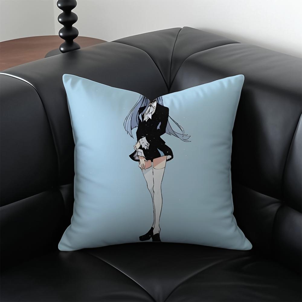 Anime KKiznaiver Cushion Cover Pillow Case Antidustmite Invisible Zipper Silky Plush Cushion
