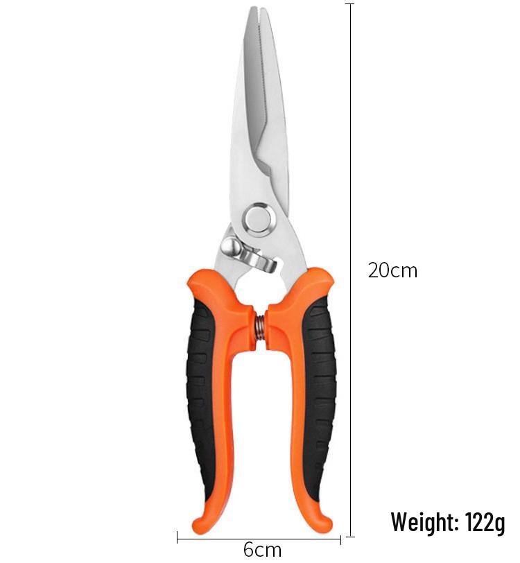 Multi-Functional Stainless Steel Electrician Shears for Cutting Wire, Iron, and Aluminum.