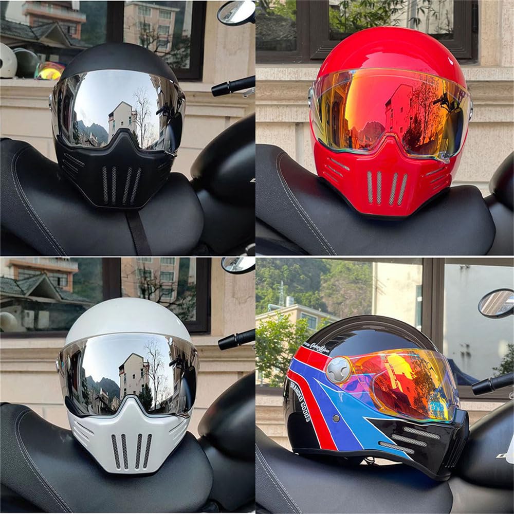Motorcycle Accessories, Full Face Motorcycle Equipment, Harley Retro Men's Ladies, Rider Equipment, Flip Up