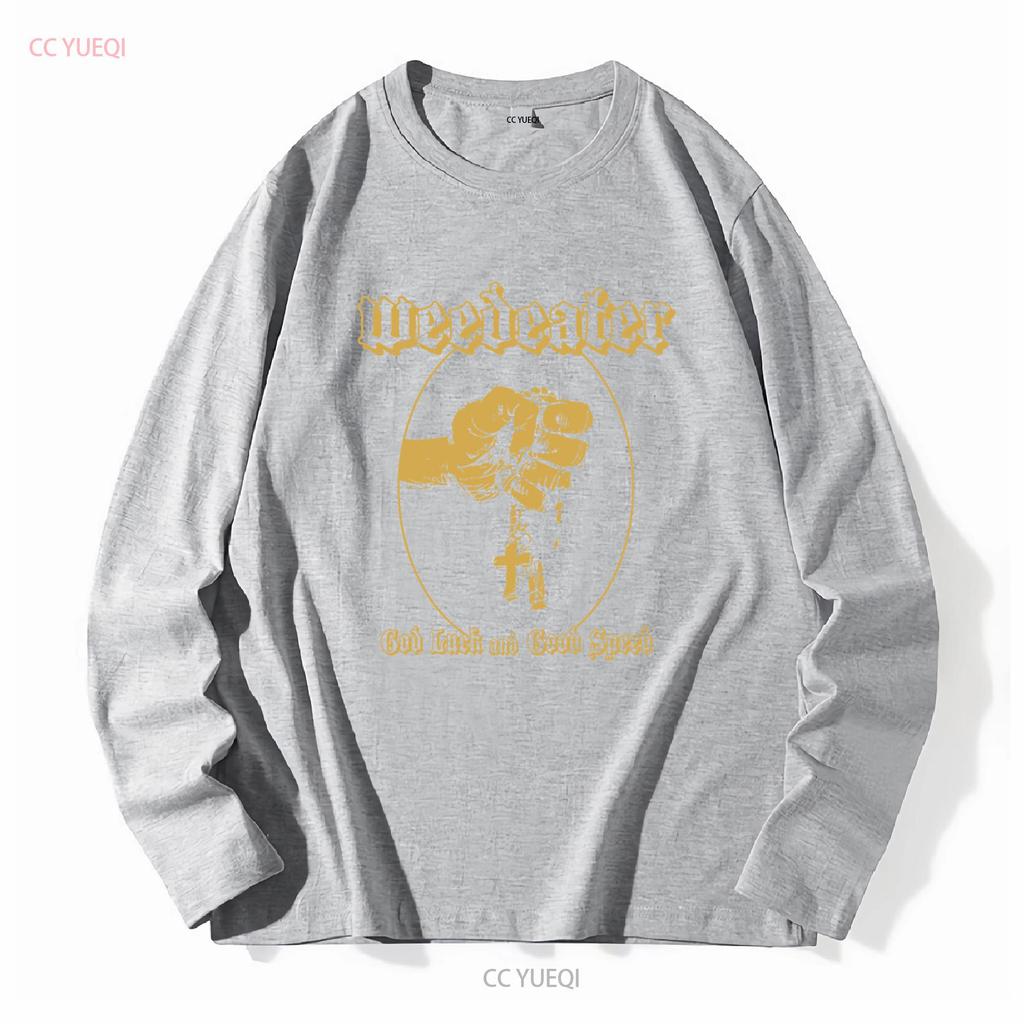 Maglietta Weedeater banda God Luck And Good Speed Tutte le Taglie MI210 vintage Lavata moda Morbido streetwear grafica Traspirante