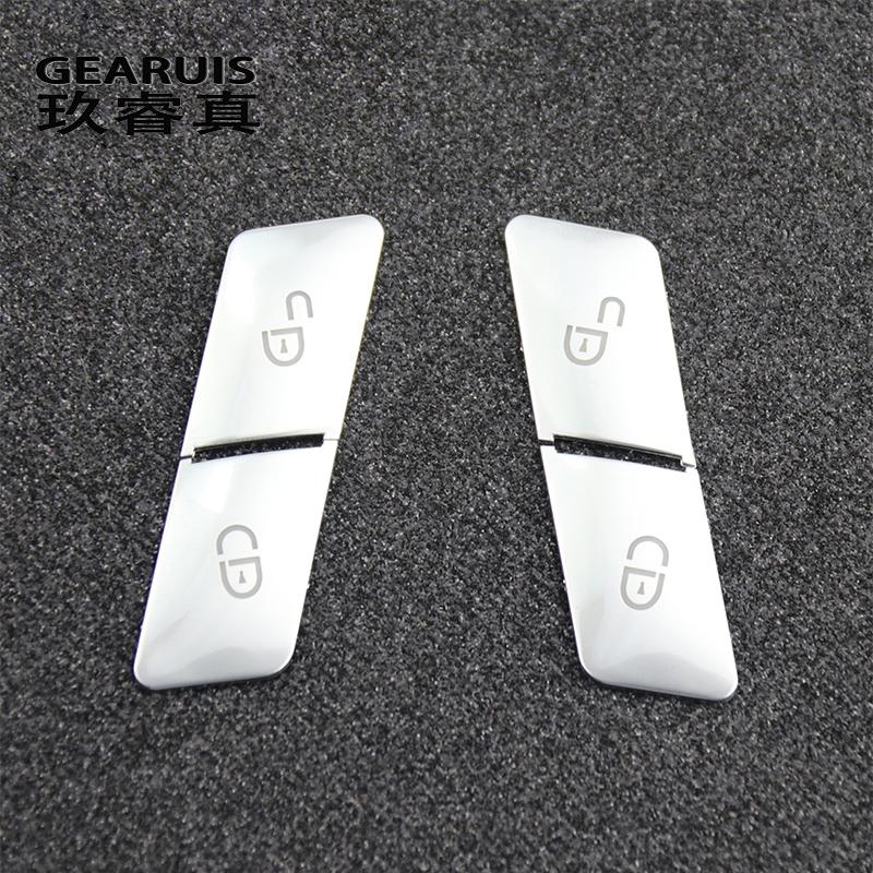 

Стайлинг автомобиля для Mercedes Benz C Class W204, переключатель дверного замка, кнопки центрального замка, крышка, ручка, наклейка на ключ, интерьер серебряный