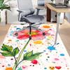 1 Stück Blumenkunstwerk Teppich Weiche Flanell-Bodenmatte für Wohnzimmer, Schlafzimmer und Teppich, Bodenmatte unter Sofatisch, Dekorativer Teppich q30
