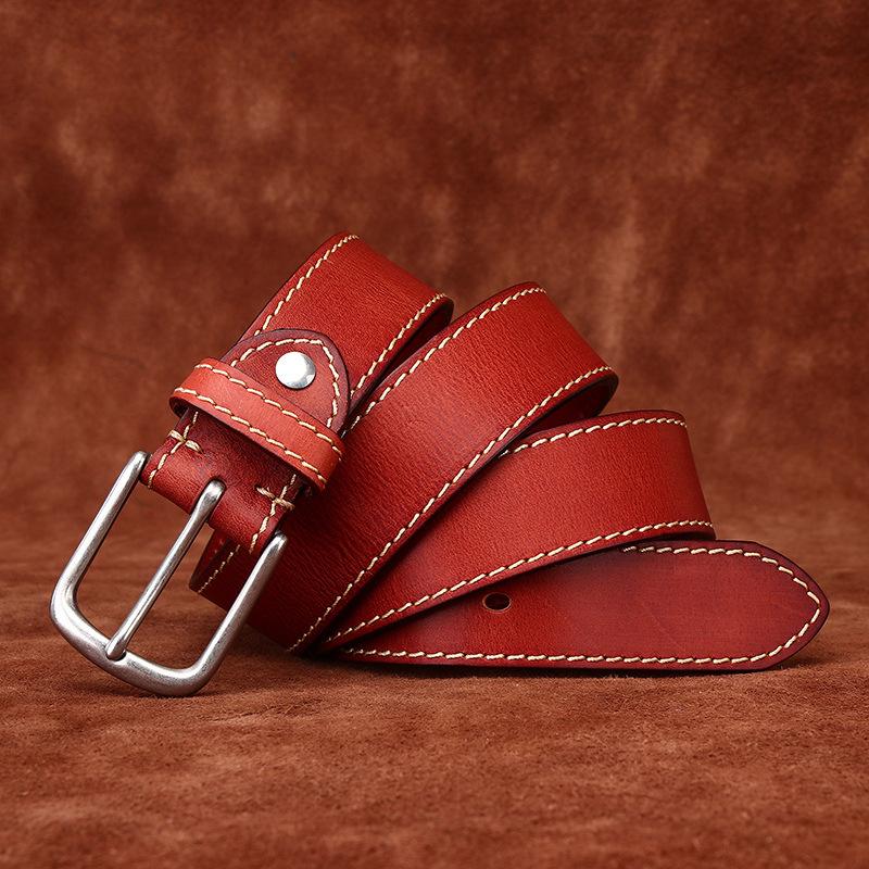 Pásek Pánské Retro první vrstva hovězí kůže Móda Univerzální Běžné Džíny Pásek Pánské