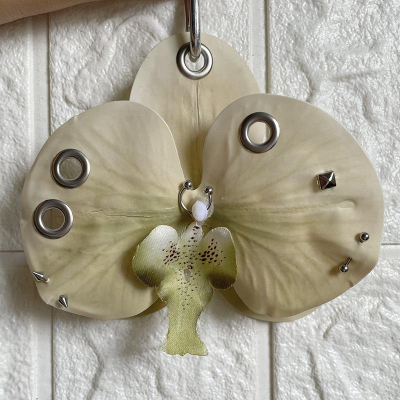 Exquisite Phalaenopsis Orchid Keychain Fashion Simulation Flower Bag Pendant Backpack Decoration Ornaments Accessories Gifts