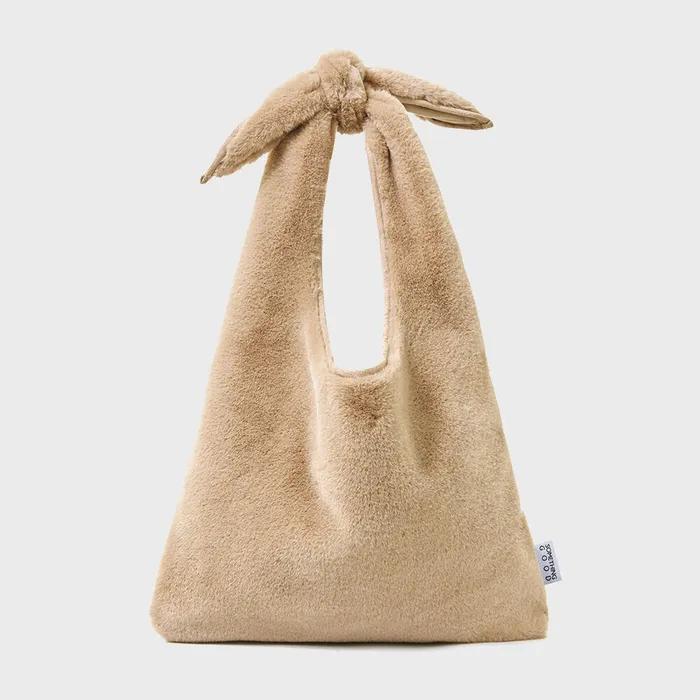 Fluffy Tie Eco Bag -Large