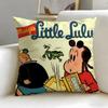classic cartoon The Little Lulu Show Cushion Cover Soft  EasyWash Pillow Case  Versatile for Couch Bed Travel and Office