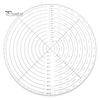 Ruler 10 Inch Clear Marking Accurate Scale Sewing Acrylic Drawing Finder Circular Plastic Template Center Measuring Tools Round