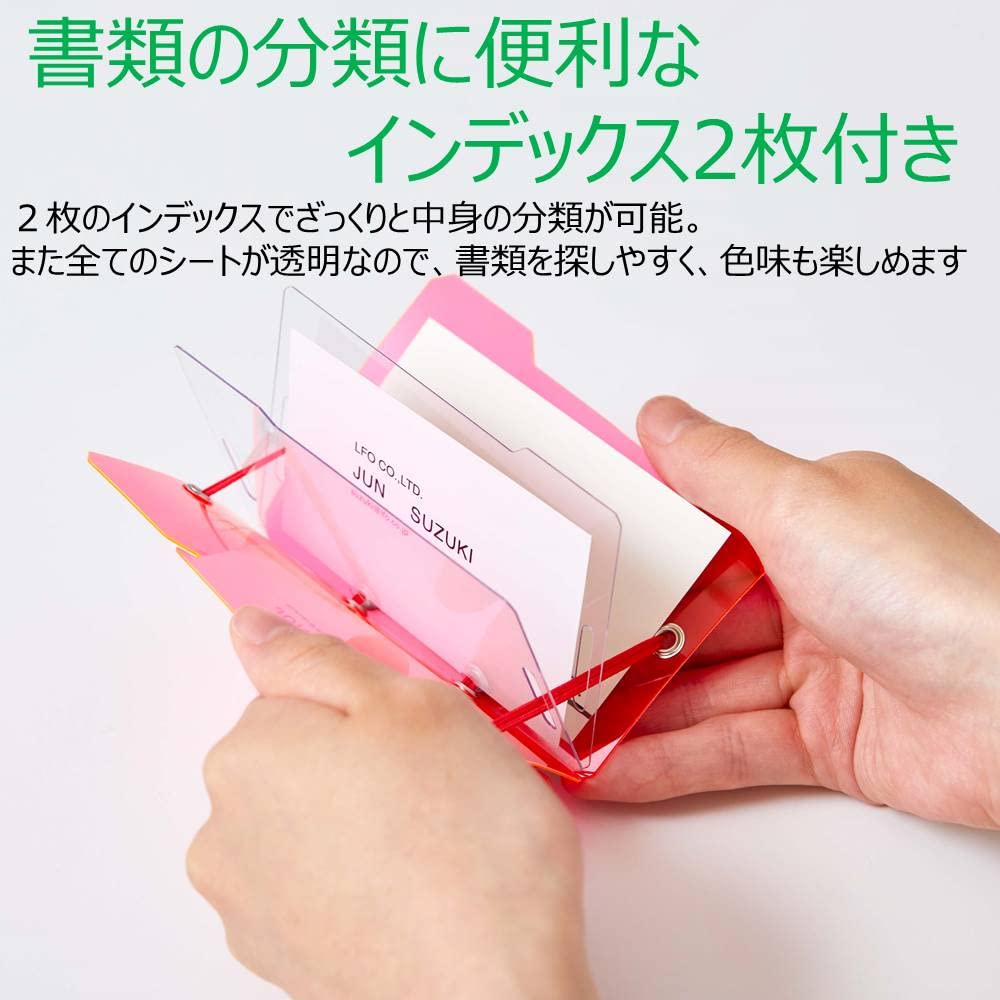 King Jim Card Milky Business Card Holds 60 CH2512T Holder, Cheers, White, Size, Cards,