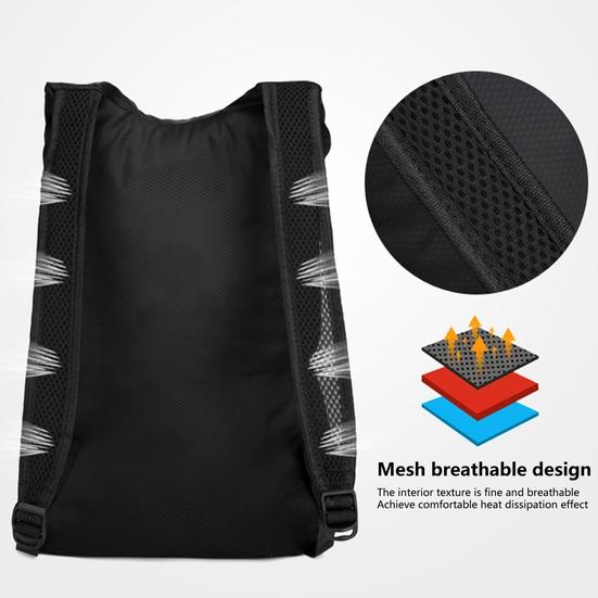 Unisex ryggsekk Honeycomb Pustende Mesh Vanntett Lett sykkelryggsekk for camping