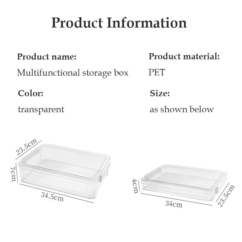 Clear PET Desktop Organizer Box, Thick A4 File Holder, Waterproof & Stackable Office Document Storage
