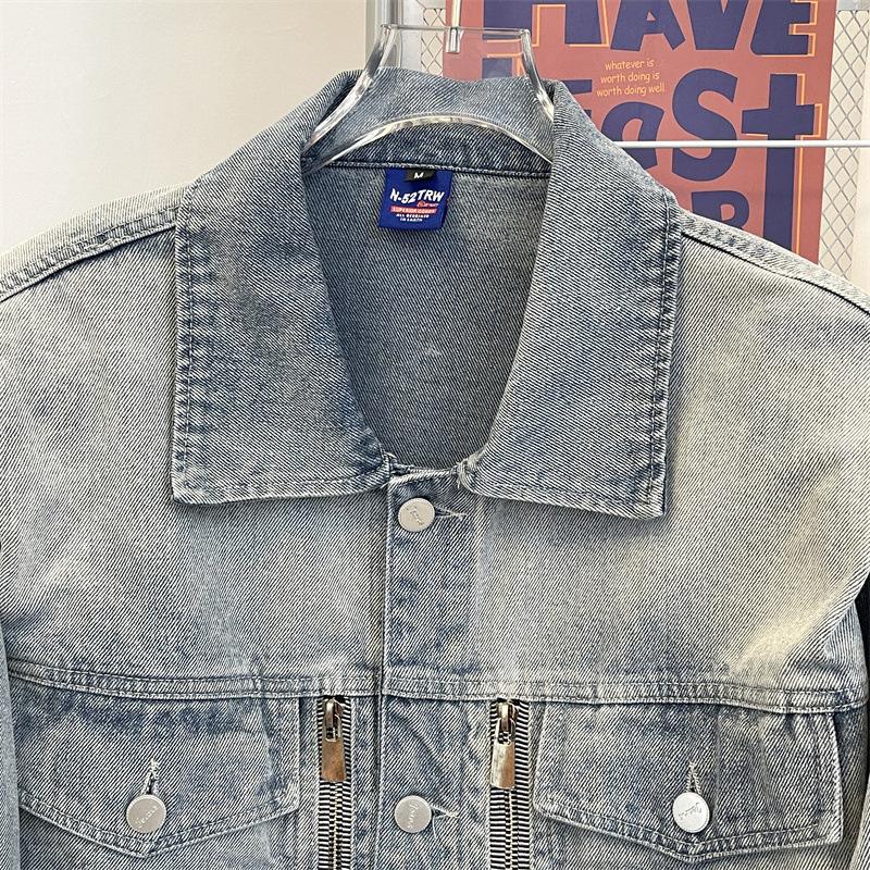 Men's Fashion American Denim Jacket Women's Spring and Autumn New Loose Casual Versatile Jacket Top Ins