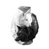 Men's Winter 3D Print Long Sleeve Hooded Sweatershirt Top Blouse