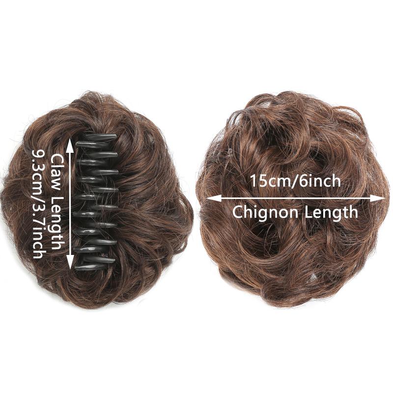 Unordentlicher Dutt Haarteil Welle Klemme Synthetische Falsche Dutt Haarverlängerung Haarteile für Frauen Tägliches Tragen