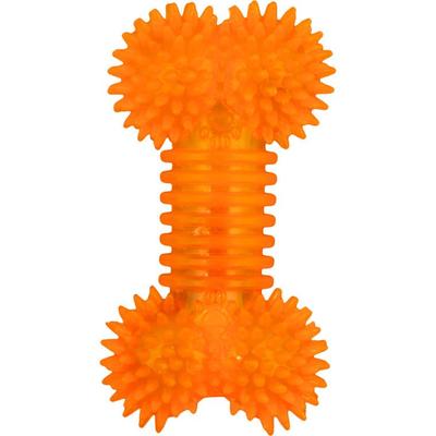 Dog Chew Toy Orange Bone Made of Safe Rubber