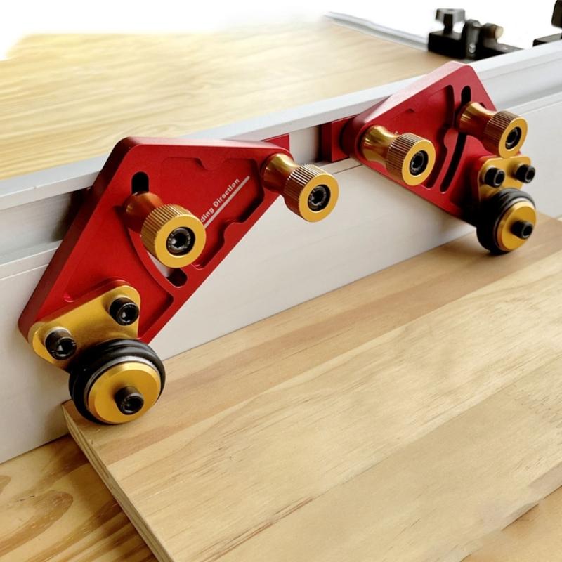 Machined Woodworking Guide Roller With Anti Shock Design And Tilted Pulley For Precise Cutting