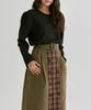 Peulleio Button Wrap Skirt _ Khaki