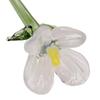 Mini Glass Flower Gifts Collectible Decorative Decor Artificial Flower Floral Figurine Home Room Party Mother's Day Wedding
