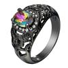 New Copper Plate Inlaid Zircon Ring for Men and Women