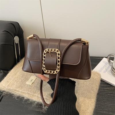 Nischentasche Damen neu leicht luxuriös hochwertig modisch Textur mittelalterliche Baguette-Tasche Retro Pendler Achseltasche