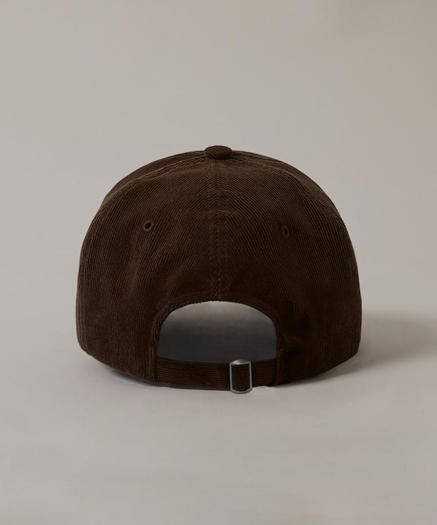Kyuseu Lettering Corduroy Ball Cap - Brown