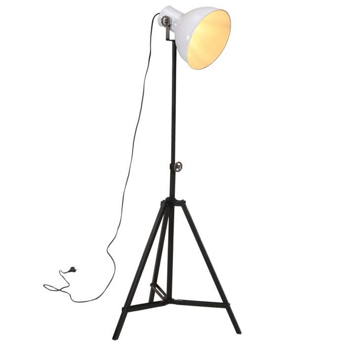 VidaXL Lampadaire 25 W blanc 61x61x90/150 cm E27, lampe, lampe sur pied, lampe industrielle, lumière, lampe de lecture, 371865