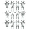 12Pcs Potted Plants Trellis Plastic Garden Climbing Plants Trellis Flower Pots Support Stackable